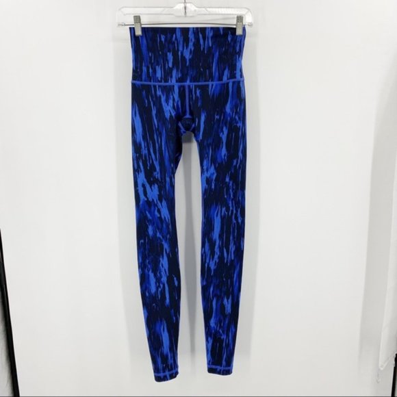 Lululemon Blue High Rise Wunder Under Leggings 4 - Picture 1 of 7